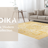Ultra Soft Area Rug, Non Slip, Stain Resistant, Washable Area Rugs for Living Room, Bedroom, Chic Cozy Crochet Aesthetic(Gold)
