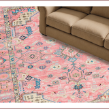 Ultra Soft Area Rug, Non Slip, Stain Resistant, Washable Area Rugs for Living Room, Bedroom, Pastel Traditional Bedroom Area Rug(Pink)