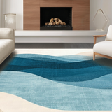 Elegant Blue Toned Artful Design(Beige)