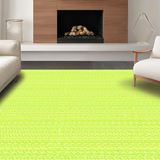Ultra Soft Area Rug, Non Slip, Stain Resistant, Washable Area Rugs for Living Room, Bedroom, Trendy Seafoam Green Abstract Motif(Yellow)