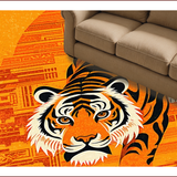 Ultra Soft Area Rug, Non Slip, Stain Resistant, Washable Area Rugs for Living Room, Bedroom, High Pile Animal Print Bathroom Accent Carpet(Orange)