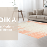 Ultra Soft Area Rug, Non Slip, Stain Resistant, Washable Area Rugs for Living Room, Bedroom, Sophisticated Subtle Stripe Appeal(Orange)