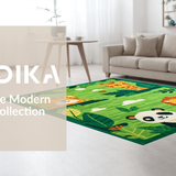 Cheerful Circular Jungle Scene(Green)