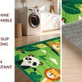 Cheerful Circular Jungle Scene(Green)