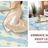 Ultra Soft Area Rug, Non Slip, Stain Resistant, Washable Area Rugs for Living Room, Bedroom, Charming Microfiber Bow Floor Mat With Coquette Design For Sweet Home(Blue)