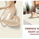 Ultra Soft Area Rug, Non Slip, Stain Resistant, Washable Area Rugs for Living Room, Bedroom, Stylish Light Beige Checkered Texture(Beige)