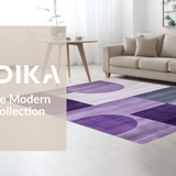 Ultra Soft Area Rug, Non Slip, Stain Resistant, Washable Area Rugs for Living Room, Bedroom, Elegant Purple Grey Artistry(Purple)