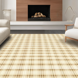 Ultra Soft Area Rug, Non Slip, Stain Resistant, Washable Area Rugs for Living Room, Bedroom, Trendy Cozy Fluffy Lattice Look(Beige)