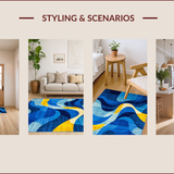 Contemporary Geometric Fusion Aesthetic(Blue)