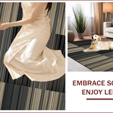 Ultra Soft Area Rug, Non Slip, Stain Resistant, Washable Area Rugs for Living Room, Bedroom, Rustic Earthy Striped Aesthetic(Gray)