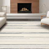 Ultra Soft Area Rug, Non Slip, Stain Resistant, Washable Area Rugs for Living Room, Bedroom, Rustic Toned Striped Texture(Gray)