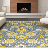 Sophisticated Floral Tiled Composition(Gray)