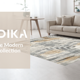 Ultra Soft Area Rug, Non Slip, Stain Resistant, Washable Area Rugs for Living Room, Bedroom, Minimalist Natural Texture Decor(Gray)