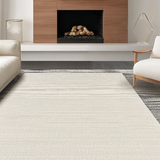 Ultra Soft Area Rug, Non Slip, Stain Resistant, Washable Area Rugs for Living Room, Bedroom, Chic Minimalist Sisal Motif(Beige)