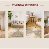 Ultra Soft Area Rug, Non Slip, Stain Resistant, Washable Area Rugs for Living Room, Bedroom, Subtle Earth Tone Safari Aesthetic(Beige)