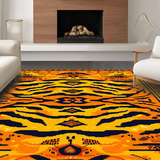 Ultra Soft Area Rug, Non Slip, Stain Resistant, Washable Area Rugs for Living Room, Bedroom, Vibrant Animal Shape Aesthetic(Orange)