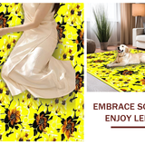 Ultra Soft Area Rug, Non Slip, Stain Resistant, Washable Area Rugs for Living Room, Bedroom, Charming Earthy Floral Arrangement(Yellow)