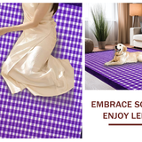 Ultra Soft Area Rug, Non Slip, Stain Resistant, Washable Area Rugs for Living Room, Bedroom, Dynamic Curvilinear Checkerboard Style(Purple)