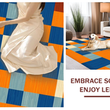 Ultra Soft Area Rug, Non Slip, Stain Resistant, Washable Area Rugs for Living Room, Bedroom, Dynamic Earth Tone Medallion Theme(Orange)