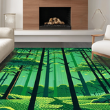 Minimalist Medallion Style with Monochrome Palette(Green)