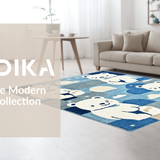 Ultra Soft Area Rug, Non Slip, Stain Resistant, Washable Area Rugs for Living Room, Bedroom, Delightful Nursery Cartoon Theme(Blue)