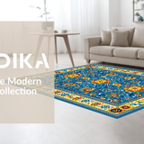 Lively Vintage Lattice Composition(Blue)