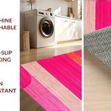Vibrant Pink and Black Abstract(Pink)