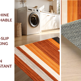 Ultra Soft Area Rug, Non Slip, Stain Resistant, Washable Area Rugs for Living Room, Bedroom, Modern Rustic Striped Decor(Brown)