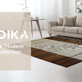 Ultra Soft Area Rug, Non Slip, Stain Resistant, Washable Area Rugs for Living Room, Bedroom, Stylish Neutral Palette Pattern(Brown)