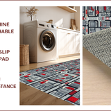 Ultra Soft Area Rug, Non Slip, Stain Resistant, Washable Area Rugs for Living Room, Bedroom, Vibrant Cartoon Cityscape Motif(Gray)