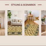 Ultra Soft Area Rug, Non Slip, Stain Resistant, Washable Area Rugs for Living Room, Bedroom, Velvet Prayer Rug Beads(Beige)