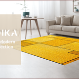 Ultra Soft Area Rug, Non Slip, Stain Resistant, Washable Area Rugs for Living Room, Bedroom, Abstract Geometric Meditation Space Soft Area Carpet(Yellow)