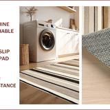 Ultra Soft Area Rug, Non Slip, Stain Resistant, Washable Area Rugs for Living Room, Bedroom, Contemporary Neutral Textured Lines(Gray)