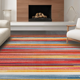 Ultra Soft Area Rug, Non Slip, Stain Resistant, Washable Area Rugs for Living Room, Bedroom, Artful Reversible Textile Design(Red)