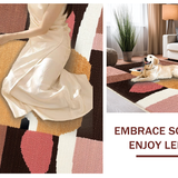 Ultra Soft Area Rug, Non Slip, Stain Resistant, Washable Area Rugs for Living Room, Bedroom, Charming Earthy Tones Animal Print(Brown)