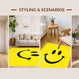 Ultra Soft Area Rug, Non Slip, Stain Resistant, Washable Area Rugs for Living Room, Bedroom, Radiant Contemporary Artistic Touch(Yellow)