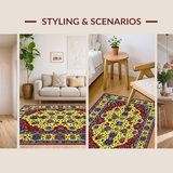 Ultra Soft Area Rug, Non Slip, Stain Resistant, Washable Area Rugs for Living Room, Bedroom, Sublime Cozy Cottage Aesthetic(Yellow)