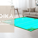 Ultra Soft Area Rug, Non Slip, Stain Resistant, Washable Area Rugs for Living Room, Bedroom, Coastal Turquoise Surfboard Aesthetic(Blue)
