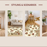 Ultra Soft Area Rug, Non Slip, Stain Resistant, Washable Area Rugs for Living Room, Bedroom, Soft Non-Slip Area Rug for Home Office Decor(Beige)