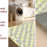 Ultra Soft Area Rug, Non Slip, Stain Resistant, Washable Area Rugs for Living Room, Bedroom, Vibrant Cheerful Daisy Motif(Yellow)
