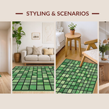 Ultra Soft Area Rug, Non Slip, Stain Resistant, Washable Area Rugs for Living Room, Bedroom, Rustic Eucalyptus Botanical Charm(Green)