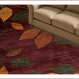 Ultra Soft Area Rug, Non Slip, Stain Resistant, Washable Area Rugs for Living Room, Bedroom, Cozy Earthy Half-Circle Decor(Red)