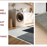Ultra Soft Area Rug, Non Slip, Stain Resistant, Washable Area Rugs for Living Room, Bedroom, Monochromatic Abstract Wool Rug for Minimalist Decor(Black)