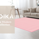 Ultra Soft Area Rug, Non Slip, Stain Resistant, Washable Area Rugs for Living Room, Bedroom, Elegant Abstract Floral Touch(Pink)
