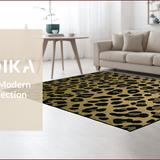 Ultra Soft Area Rug, Non Slip, Stain Resistant, Washable Area Rugs for Living Room, Bedroom, Stylish Khaki Animal Style(Beige)