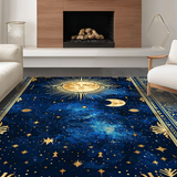 Ultra Soft Area Rug, Non Slip, Stain Resistant, Washable Area Rugs for Living Room, Bedroom, Artistic Cosmic Fantasy Representation(Blue)