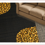 Ultra Soft Area Rug, Non Slip, Stain Resistant, Washable Area Rugs for Living Room, Bedroom, Chic Earthy Toned Leopard Design(Black)
