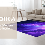 Ultra Soft Area Rug, Non Slip, Stain Resistant, Washable Area Rugs for Living Room, Bedroom, Mystical Stellar Gradient Design(Purple)