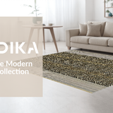 Ultra Soft Area Rug, Non Slip, Stain Resistant, Washable Area Rugs for Living Room, Bedroom, Contemporary Cheetah Inspired Design(Brown)