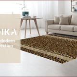 Ultra Soft Area Rug, Non Slip, Stain Resistant, Washable Area Rugs for Living Room, Bedroom, Elegant Brown Animal Print Style(Brown)